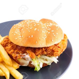 Burger de pollo crujiente