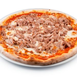 Pizza con atun y cebolla